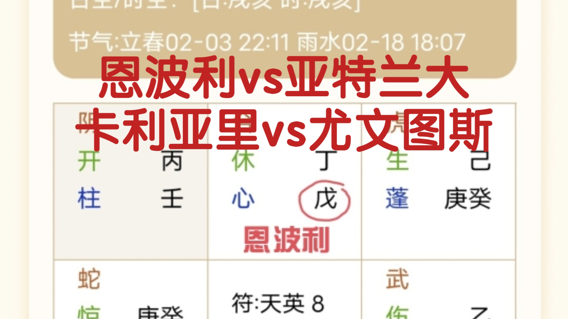 包含恩波利欲战胜卡利亚里，双方对决谁具备优势？的词条